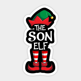 Son Elf Matching Family Christmas Sticker